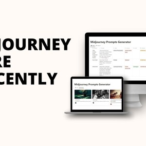 May include: A screenshot of a website called "Midjourney Prompts Generator" showing a table of prompts and a few examples of images generated by Midjourney. The text "USE MIDJOURNEY MORE EFFICIENTLY" is displayed in large, bold letters on the left side of the image.