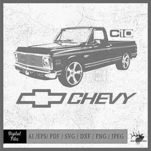 Chevy C10 vector eps / ai / svg / png Pickup