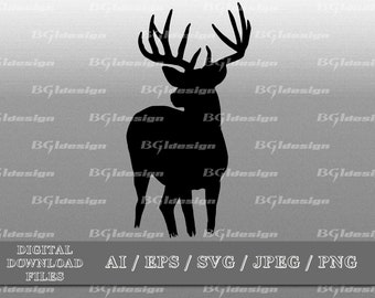 Buck Silhouette | Etsy