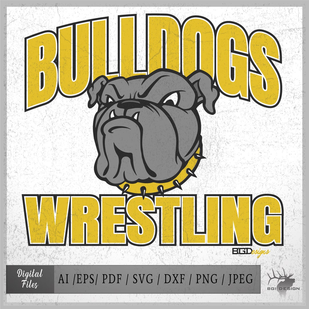 Bulldogs Wrestling 1 Vector Files .ai / .eps / Pdf / Svg / Dxf Etsy