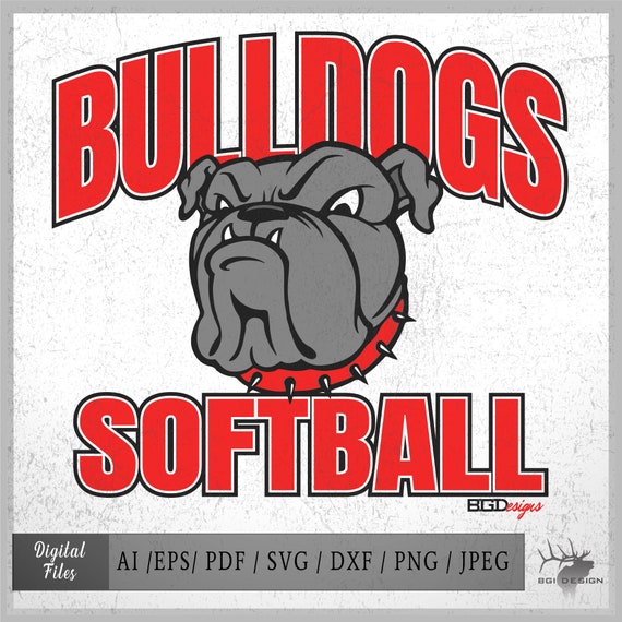 Bulldogs Softball 1 Vector Files .ai / .eps / Pdf / Svg / Dxf Etsy