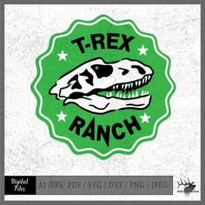 T-Rex Ranch vector eps / ai / svg / png Dinosaur