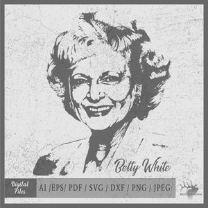 Betty White eps / ai / dxf / pdf / jpeg  / png The Golden Girls