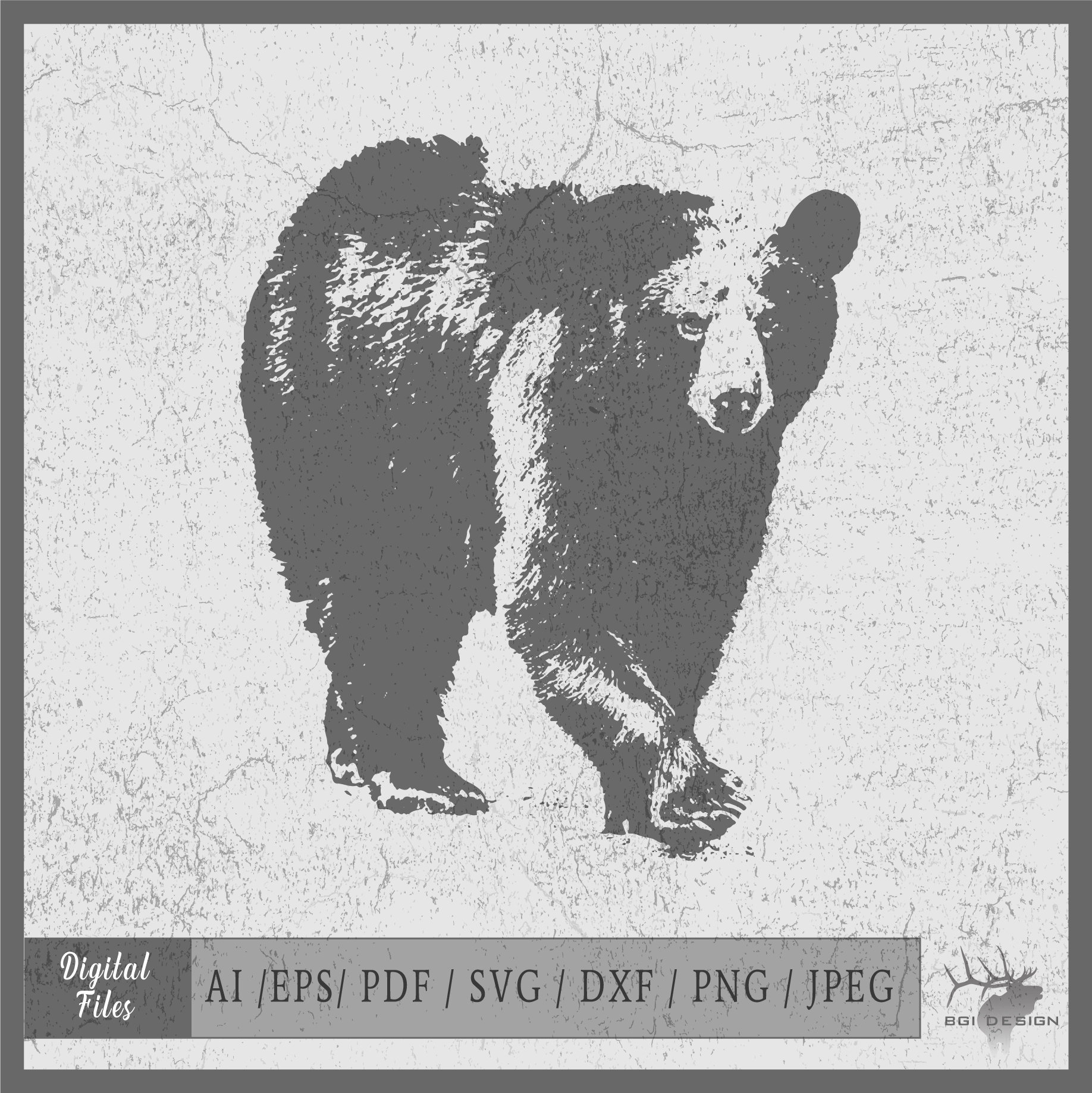 Perth Bears Vector File Bear 6 Vector Eps / Ai / Svg / Pdf / Dxf / Png / Jpeg - Etsy