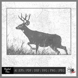 Maultier Hirsch 30 Vektor eps / ai / pdf / svg / dxf / png / jpeg Buck Silhouette
