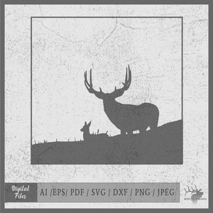 Maultier Hirsch 6 eps / ai / svg / png Bock Silhouette