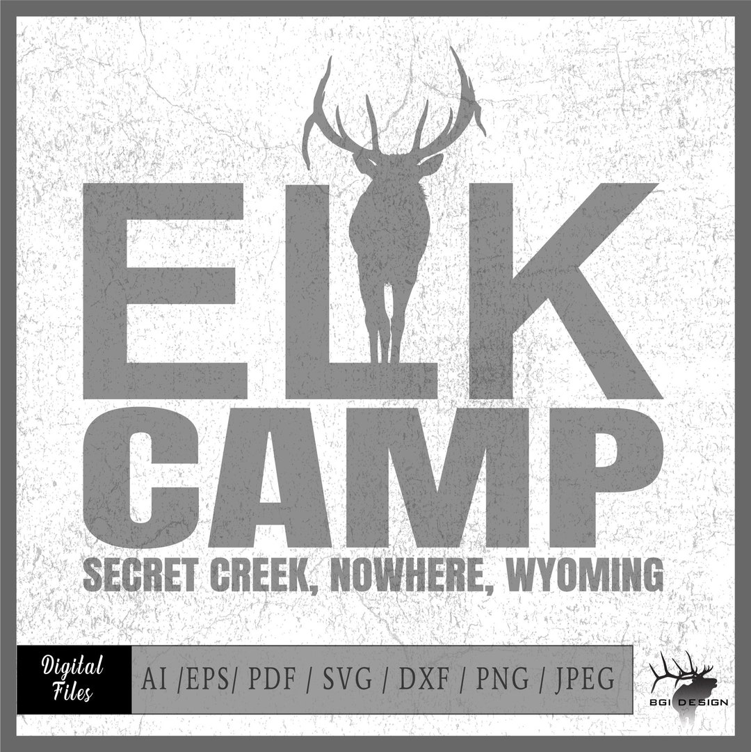 Custom Elk Camp 03 Vector Eps / Ai / Svg / Pdf / Dxf / Jpeg / Png