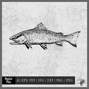 Fishing 56 vector eps / ai / pdf / dxf / svg / png / jpeg Fish Fishing