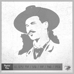 Doc Holliday eps / ai / svg / pdf / dxf / png Ok Corral Val Kilmer