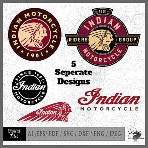 Indian Motorcycle Bundle vector eps / ai / svg / png Indian Motorcycles