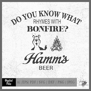 Hamm&#39;s Beer Bonfire Rhyme Vector (Digital Download)