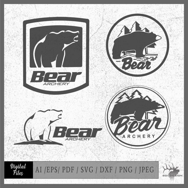 Bear Archery vector eps / ai / svg / png Fred Bear