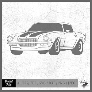 Z28 vector eps / ai / svg / pdf / dxf / jpeg / png Muscle Car Camaro