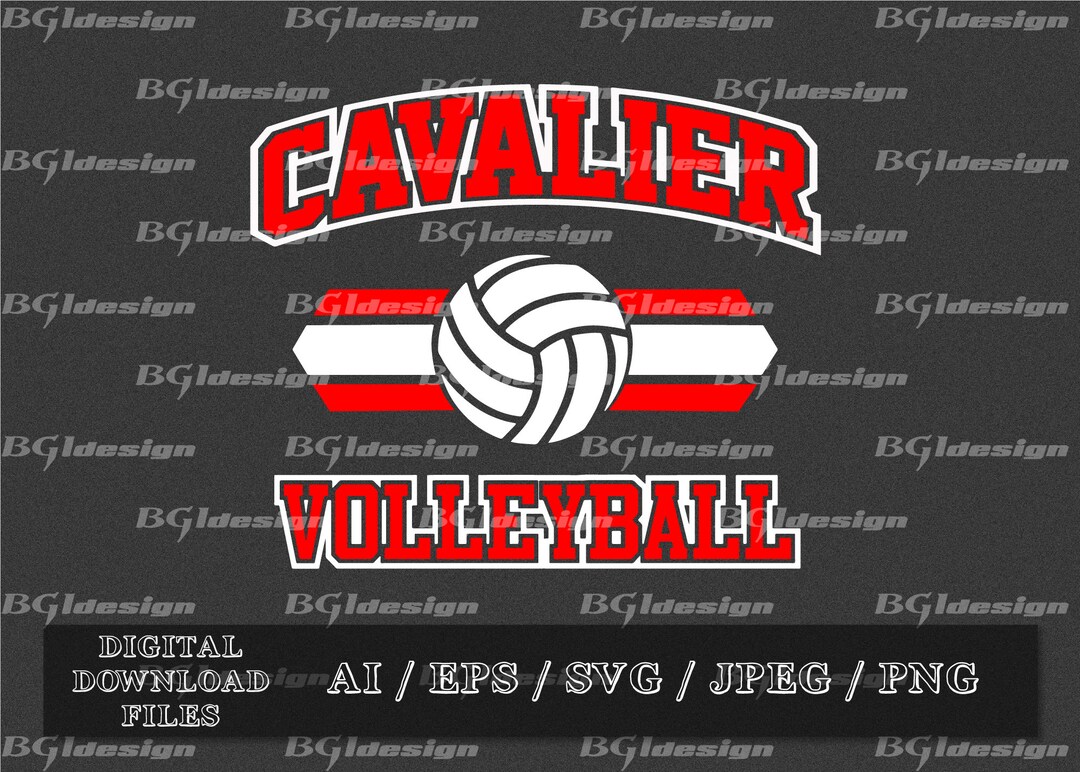 Cavalier Volleyball Vector Files .ai / .eps / Pdf / Svg / Jpeg Etsy