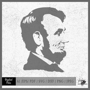 Abraham Lincoln eps / ai / svg / pdf / dxf / png / jpeg Abe Lincoln, president