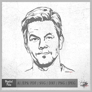 Mark Wahlberg eps / ai / svg / pdf / dxf / png / jpeg Markie Mark
