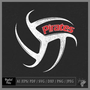 Pirate Volleyball 1 vector files .ai / .eps / pdf / svg / jpeg / png Pirates
