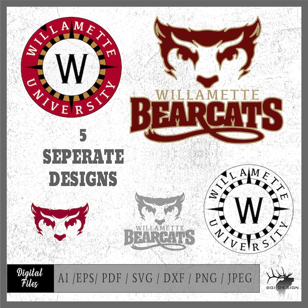 Willamette Bearcats Template vector files .ai / .eps / pdf / svg / jpeg / png Willamette University