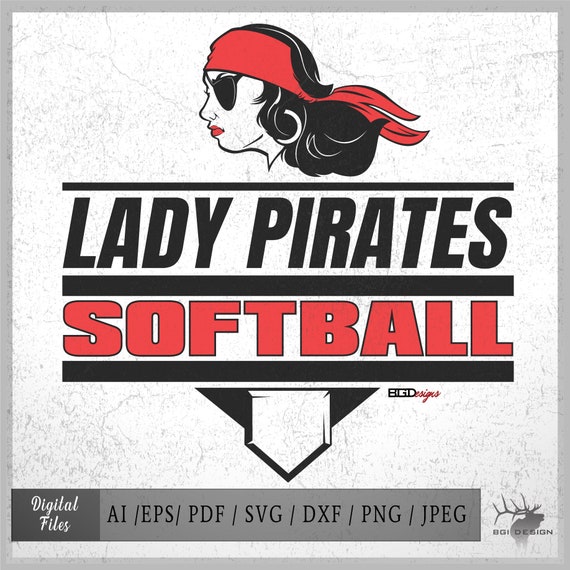 Lady Pirates Softball 3 Vector Files .ai / .eps / Pdf / Svg / - Etsy
