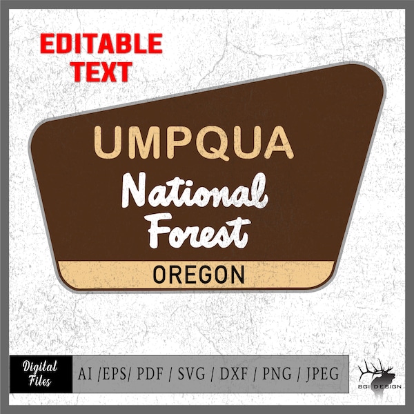 Vector editable de bosque nacional (descarga digital)