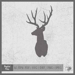 Hirsch 3 eps / ai / svg / pdf / dxf / png / jpeg Bock Silhouette
