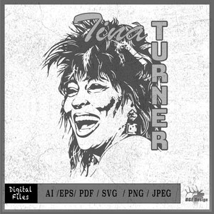 Tina Turner vector eps / ai / svg / pdf / png  5000x5000 pixels
