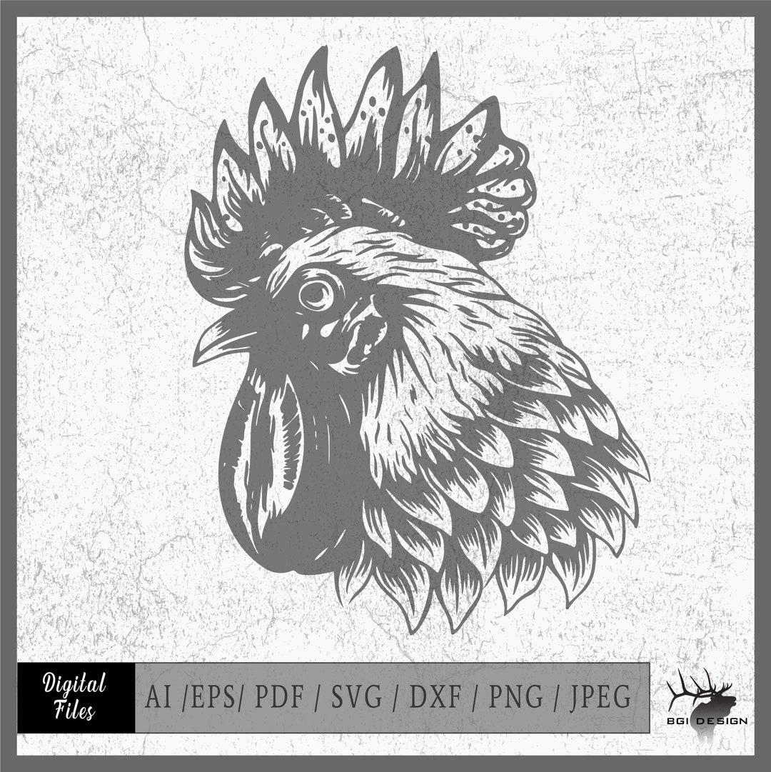 Chicken Vector Eps / Ai / Svg / Pdf / Dxf / Png / Jpeg Rooster - Etsy