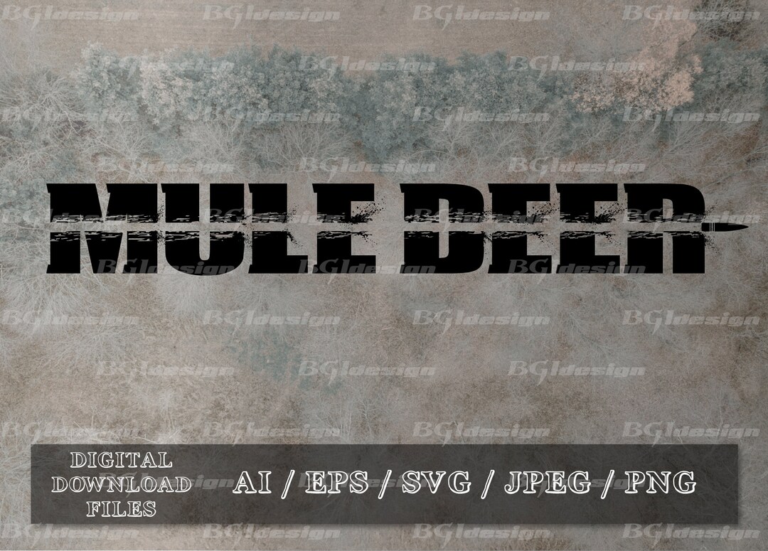 Mule Deer 8 Vector Eps / Ai / Svg / Png - Etsy Australia