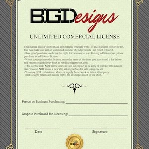 Unlimited Use Commercial License For 1 BGI Design Item