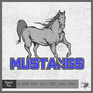 Mustangs 3 vector files .ai / .eps / pdf / dxf / svg / jpeg / png
