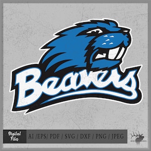 Blue Beavers Template vector files .ai / .eps / pdf / svg / jpeg / png