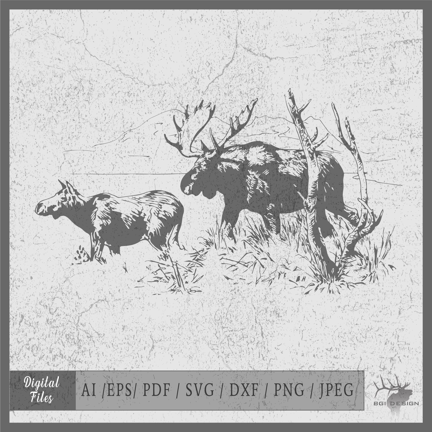 Moose 6 Vector Eps / Ai / Svg / Pdf / Png / Jpeg - Etsy Ireland
