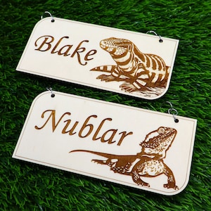 Personalisierte Haustier Plakette, Käfig Identifikation, Hundehütte, Katze, Gecko, Eidechse, Kaninchen, Meerschweinchen, Schildkröte, Schlange Anhänger für Futternapf, Fischaquarium