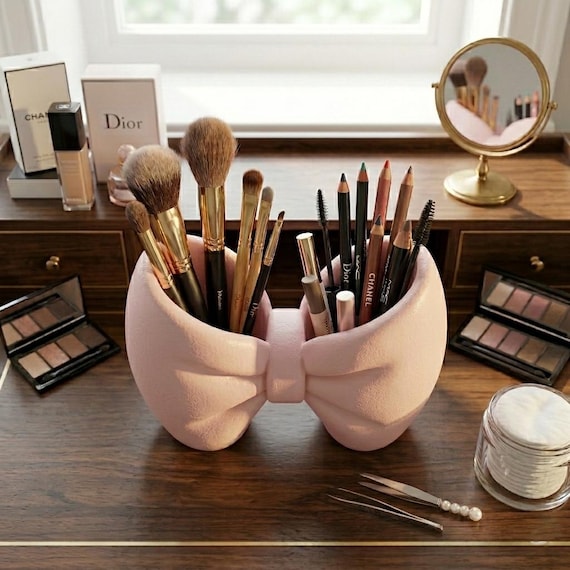 Make-up Pinsel Halter Organizer | Bogenform Kosmetische Aufbewahrung | Schreibtisch Vanity Organizer für Pinsel Stifte Lippenstifte