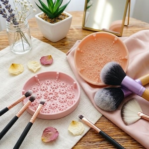 Reinigingsbak make-upborstel, waskussen, minimalistische borstelreiniger, kunstenaar kwastreiniger, beautytool cadeau, aangepaste Valentijnsdag