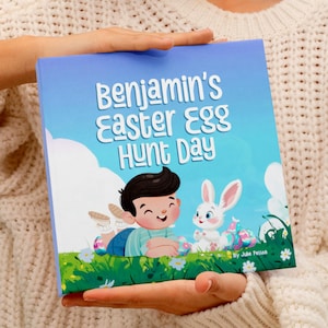 Cadeau de Pâques, livre de Pâques personnalisé, premier cadeau de Pâques, cadeau de Pâques pour bébé garçon ou fille pour enfants, livre pour enfants personnalisé chasse aux œufs de Pâques