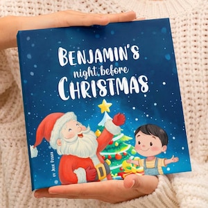 Livre personnalisé pour le réveillon de Noël, La veille de Noël, Livre d'histoires pour le réveillon de Noël pour enfants, Remplissage de bas de Noël