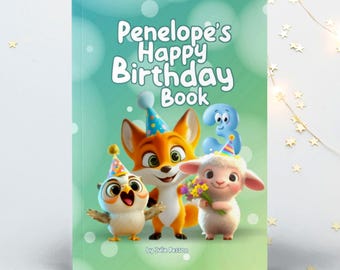 Libro de cumpleaños personalizado, Mi libro de feliz cumpleaños, Libro de cumpleaños para niños, Regalo de cumpleaños personalizado, Libro personalizado para edades de 1 a 9 años