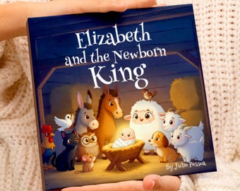 Baptism Gift, Personalized Children's Book, Newborn King Book, Custom Name Book, Baptism Gift for Boy or Girl, Bible Story for Kids