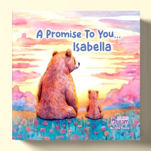 Personalized Children's Book, A Promise To You, Gift for Godchild, Grandchild, Gift for Niece Nephew, Baptism Gift, Personalized Story Book image 1