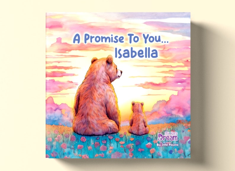 Personalized Children's Book, A Promise To You, Gift for Godchild, Grandchild, Gift for Niece Nephew, Baptism Gift, Personalized Story Book image 1