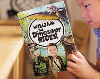 Personalized Children's Book, The Dinosaur Rider Custom Book, Children 2+, Book with 30 Pages, Dinosaur Birthday Gift for Kids, Kid's Gift