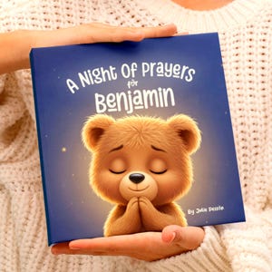 Bedtime Prayers, Baptism Gift, Personalized Children&#39;s Book, God Loves You, Custom Name Book, Baptism Gift for Boy or Girl, Prayer for Kids