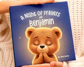 Bedtime Prayers, Baptism Gift, Personalized Children's Book, God Loves You, Custom Name Book, Baptism Gift for Boy or Girl, Prayer for Kids