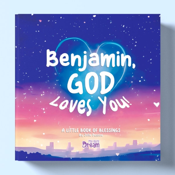 Personalized Children's Book, Baptism Gift, God Loves You, Custom Name Book, Baptism Gift for Boy or Girl, My Book of Blessings