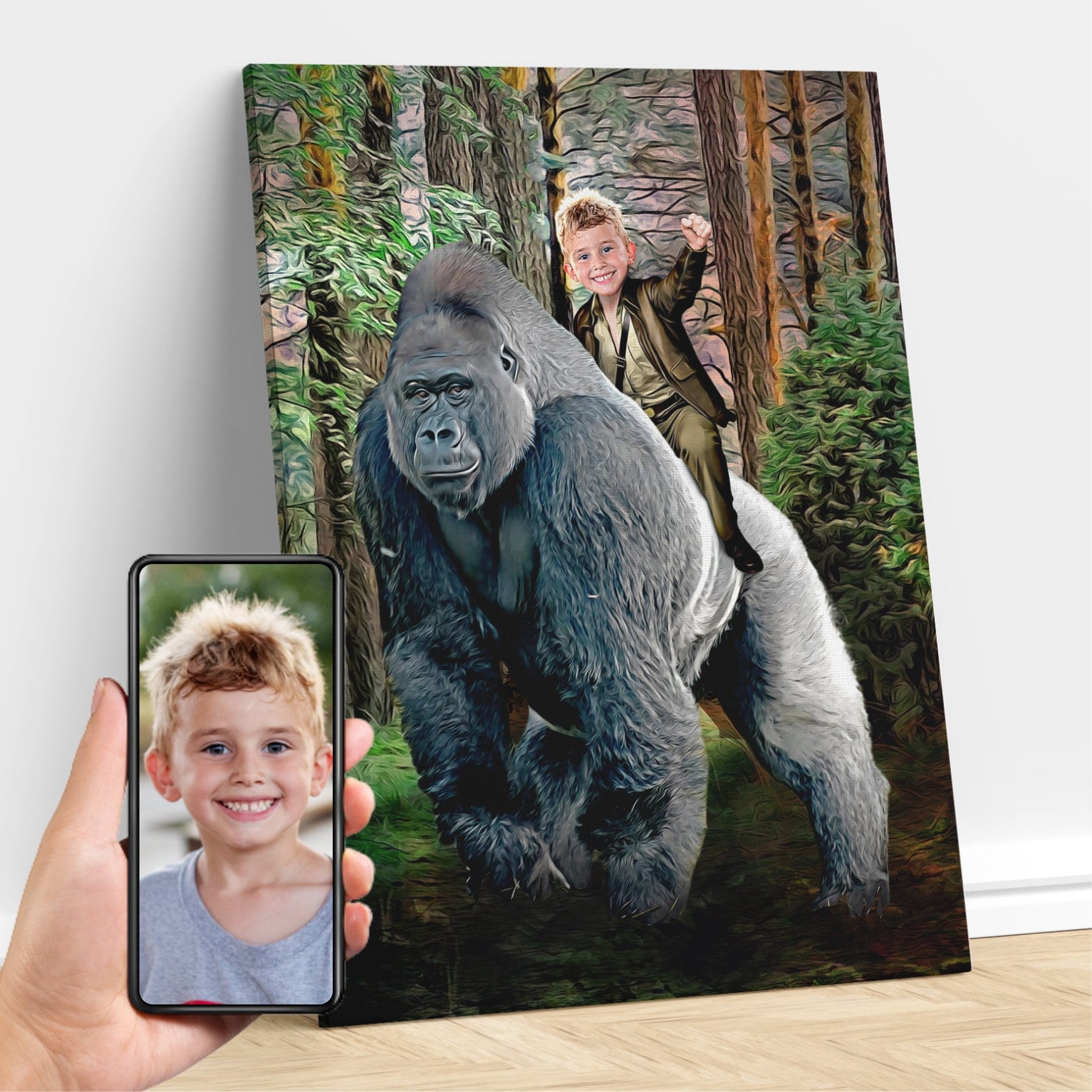 Gorilla portrait ? animals area rug carpet in 2023