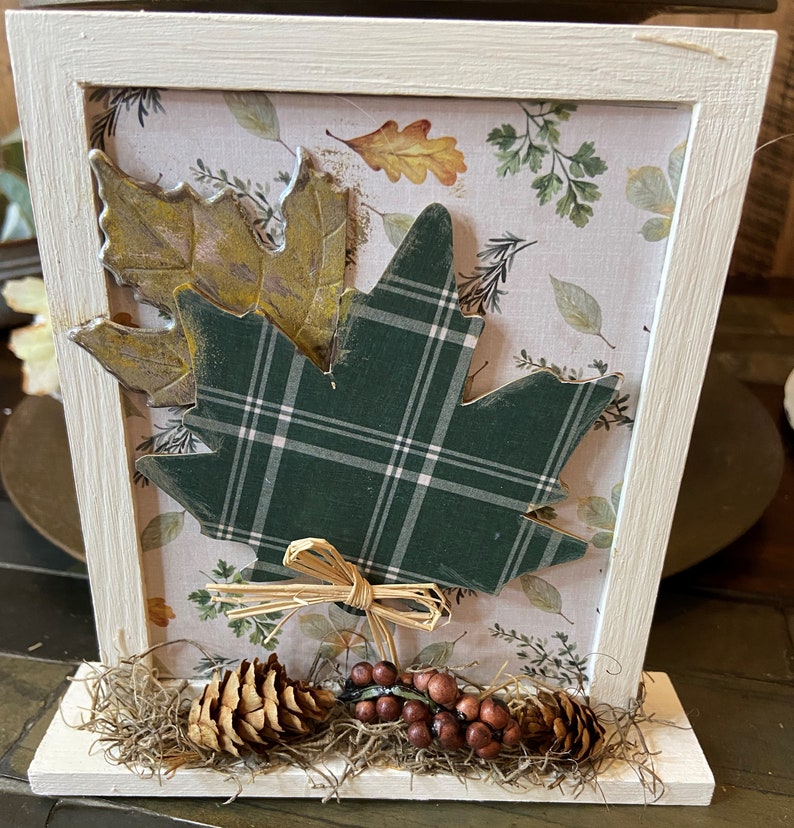 Two Sided White Frame Standing Sign for Fall - Etsy