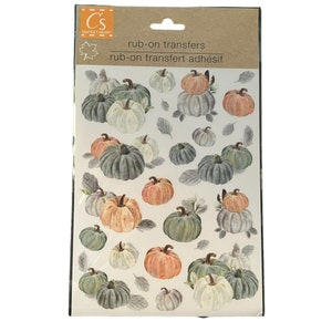 Crafters Square Rub on Transfers for fall crafting. Autumn Pumpkins!