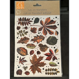 Crafters Square Rub on Transfers for FALL! Fall leaves rub on transfers