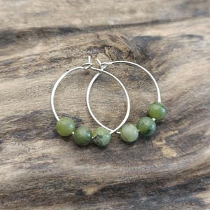 Greenstone Pounamu Silver Sleeper  Earrings Made In New Zealand.